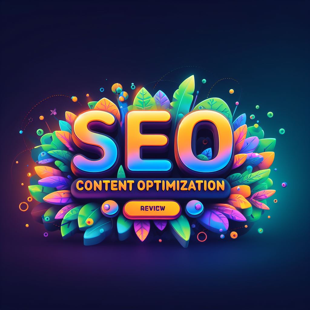 The best SEO content optimization review on a dark background.