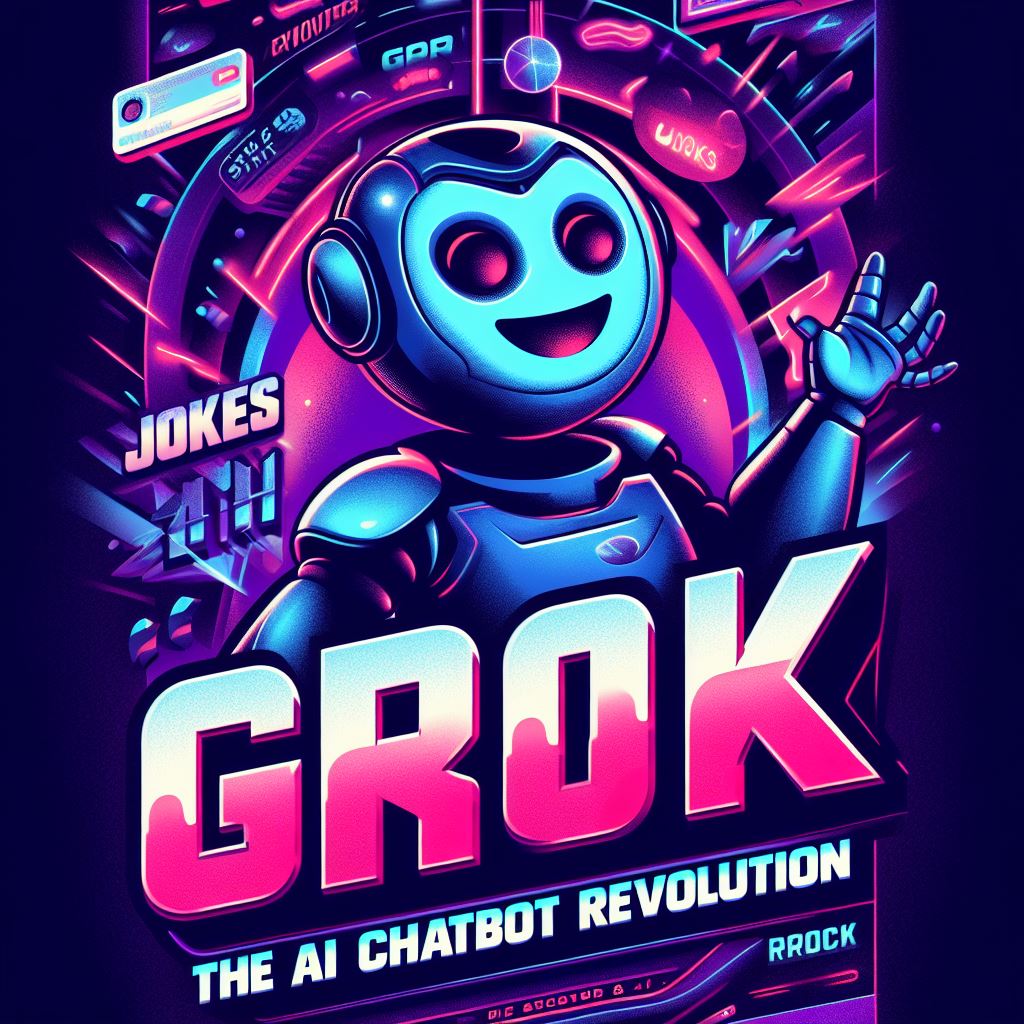 A poster for the Grok AI Chatbot Revolution, endorsed by Elon Musk.