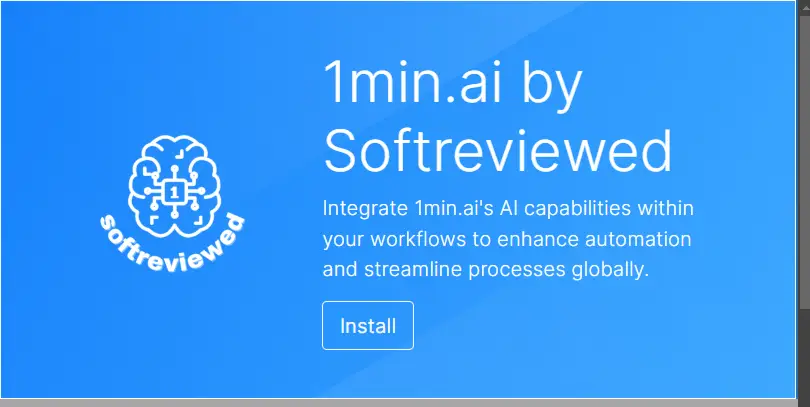 1min.ai API Integration for Make.com overview showcasing AI task automation