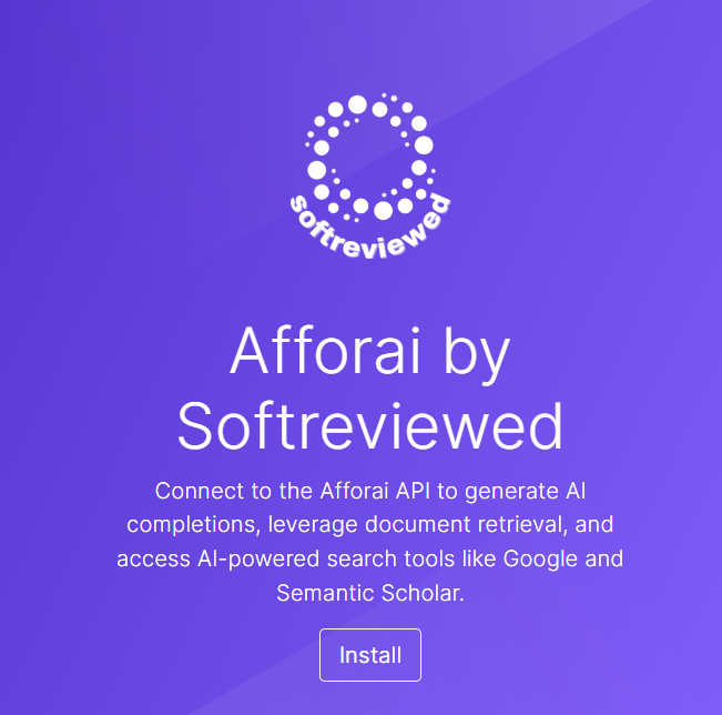 Afforai API integration setup dashboard on Make.com