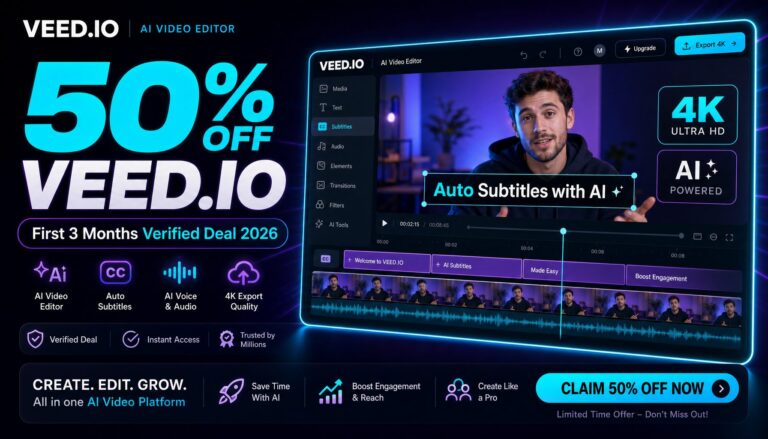 Veed Discount Code 2026 - 50% Off First 3 Months