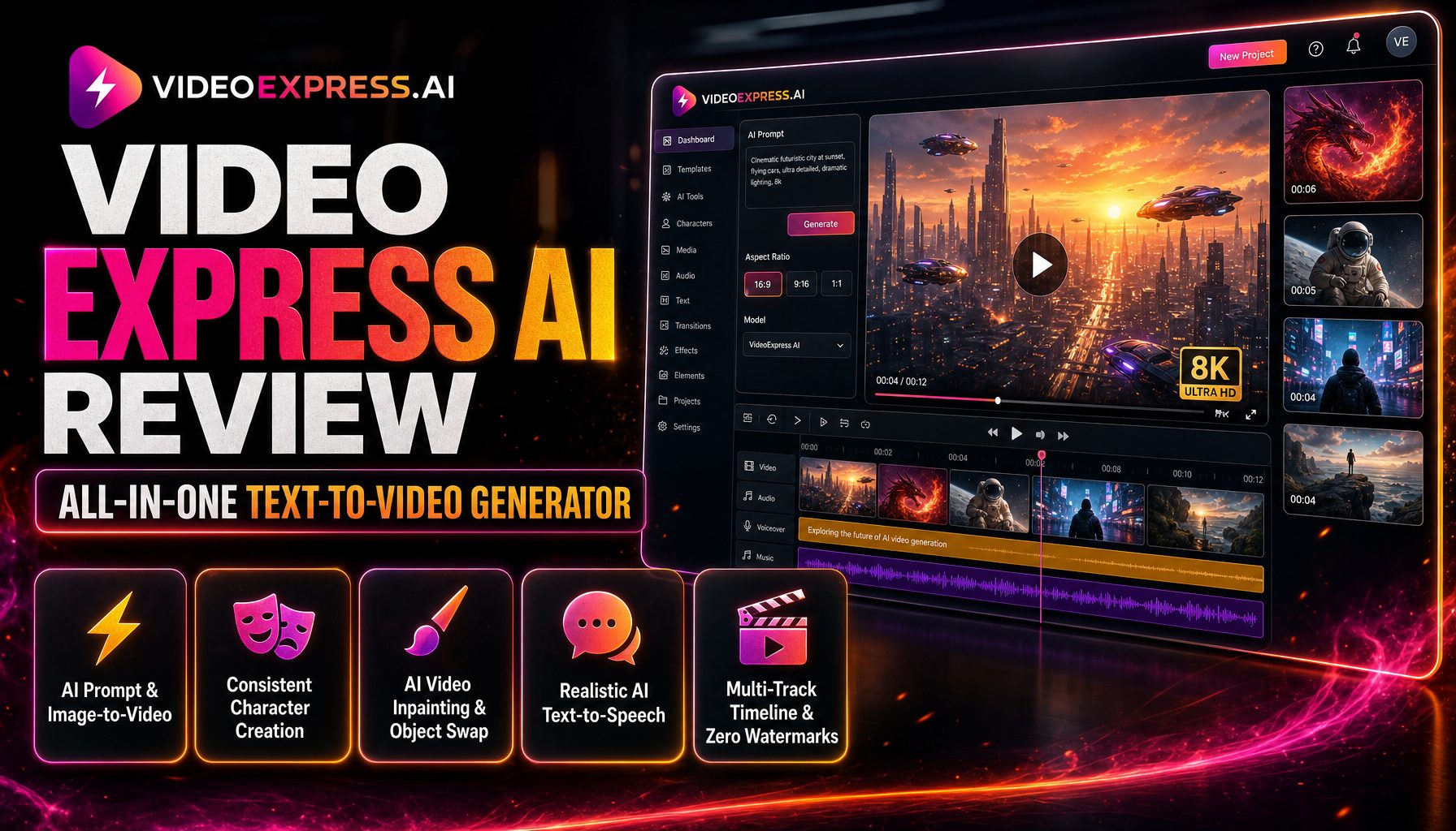 Video Express AI Review All-in-One Generator Interface