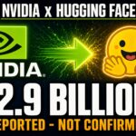 Nvidia and Hugging Face logos with the reported 12.9 billion dollar price tag