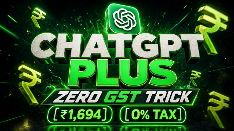 ChatGPT Plus Discount UPI Zero GST Guide