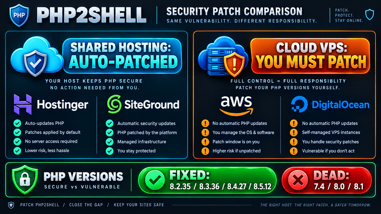 PHP2Shell Hosting Safety Matrix: Who Is Responsible For Patching?