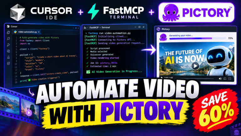 Pictory API and FastMCP Video Automation with Claude Code and Codex